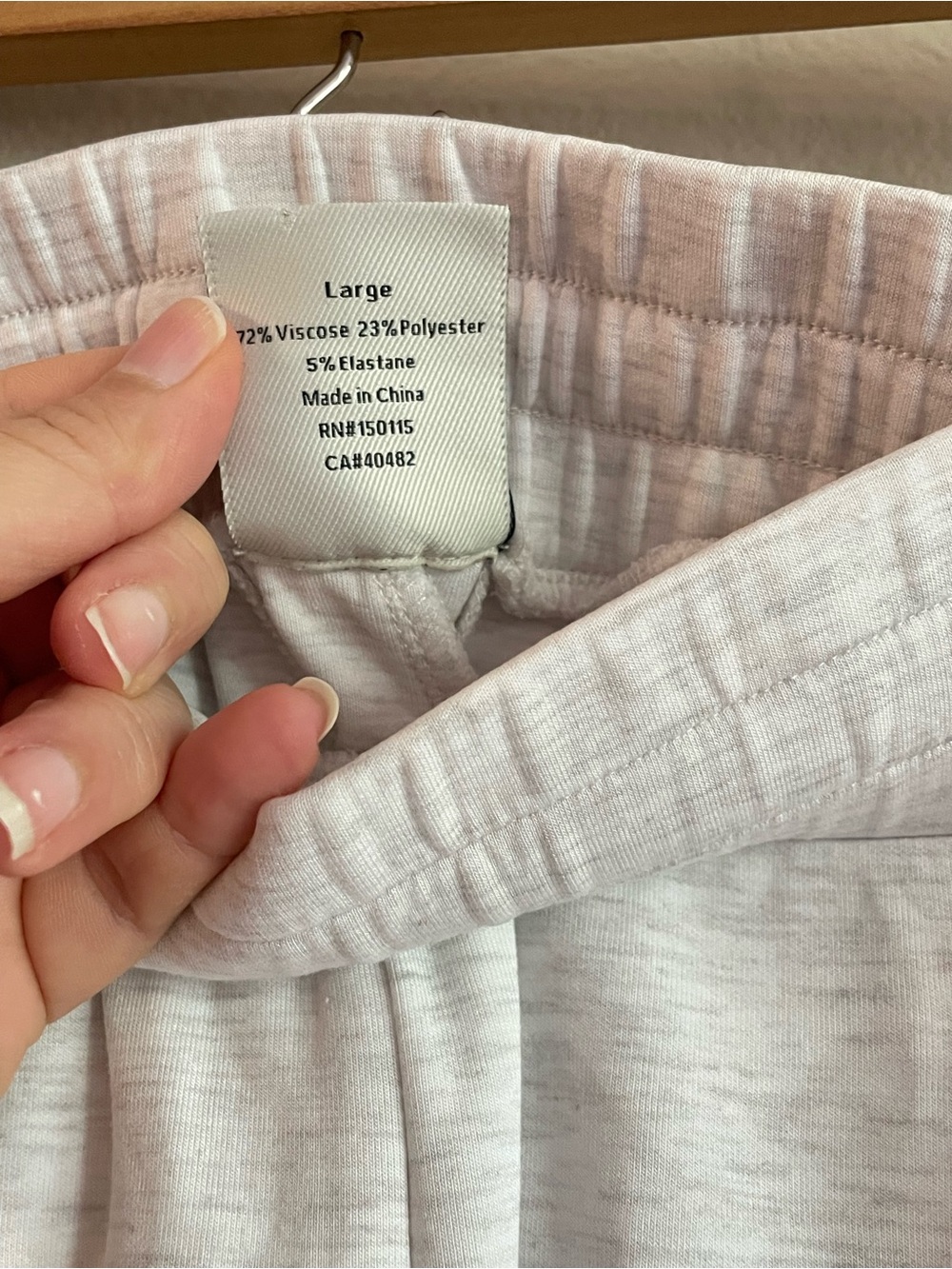 Varley Ivory Marl The Relaxed Pull On Pants Size Large - Picture 6 of 16